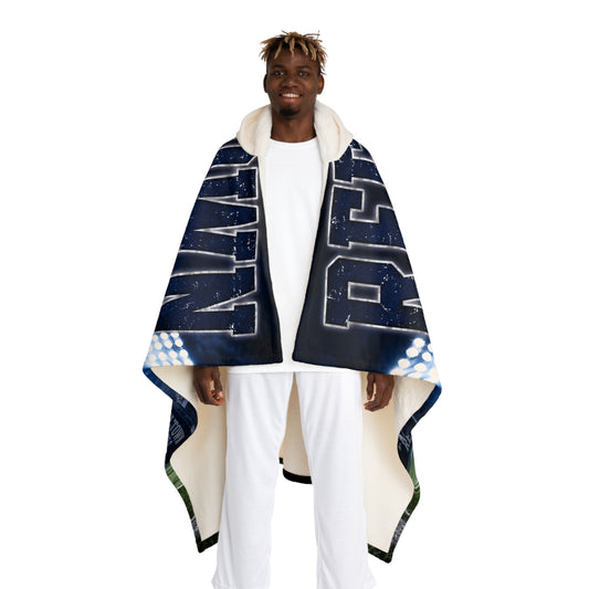 Hooded Sherpa Fleece Blanket