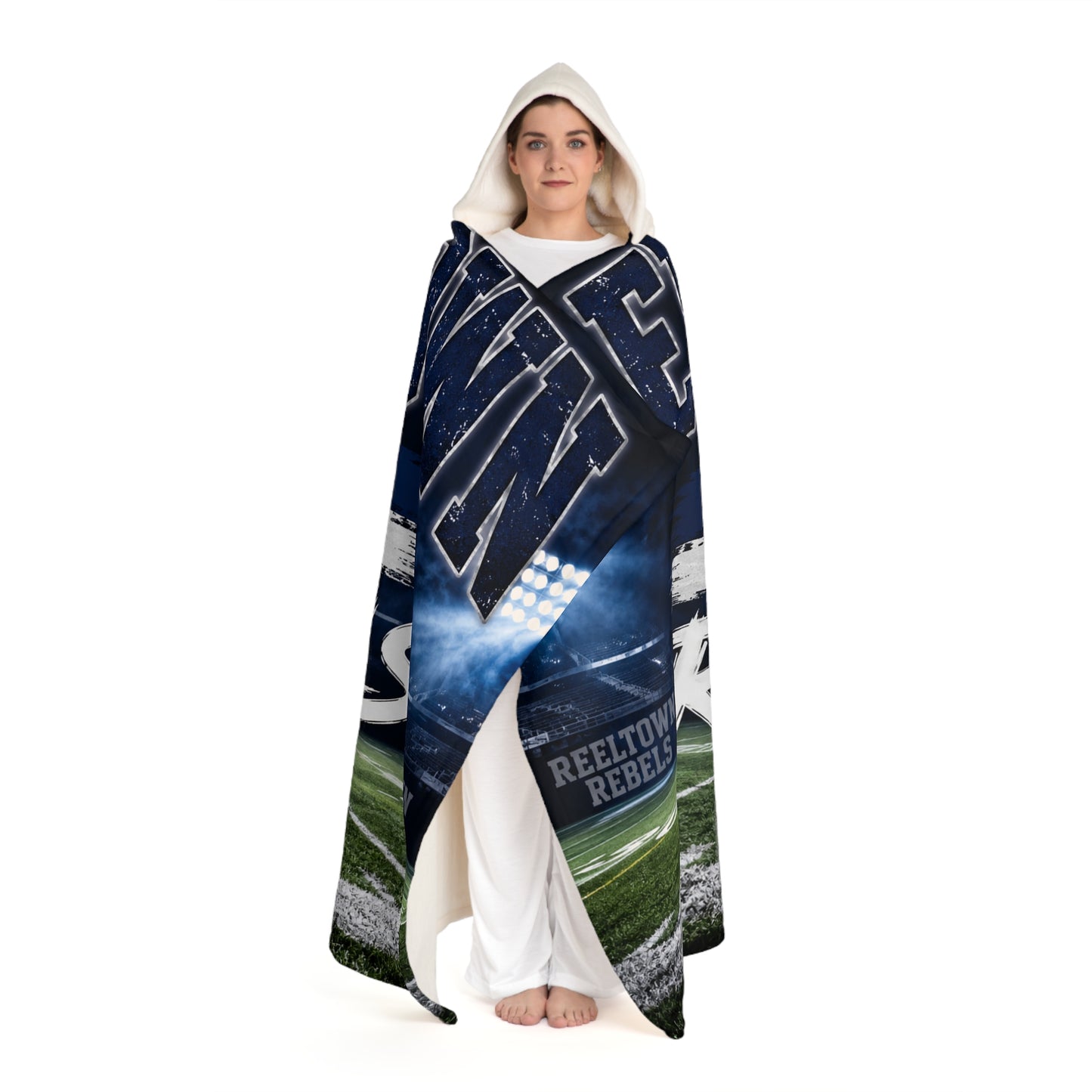 Hooded Sherpa Fleece Blanket
