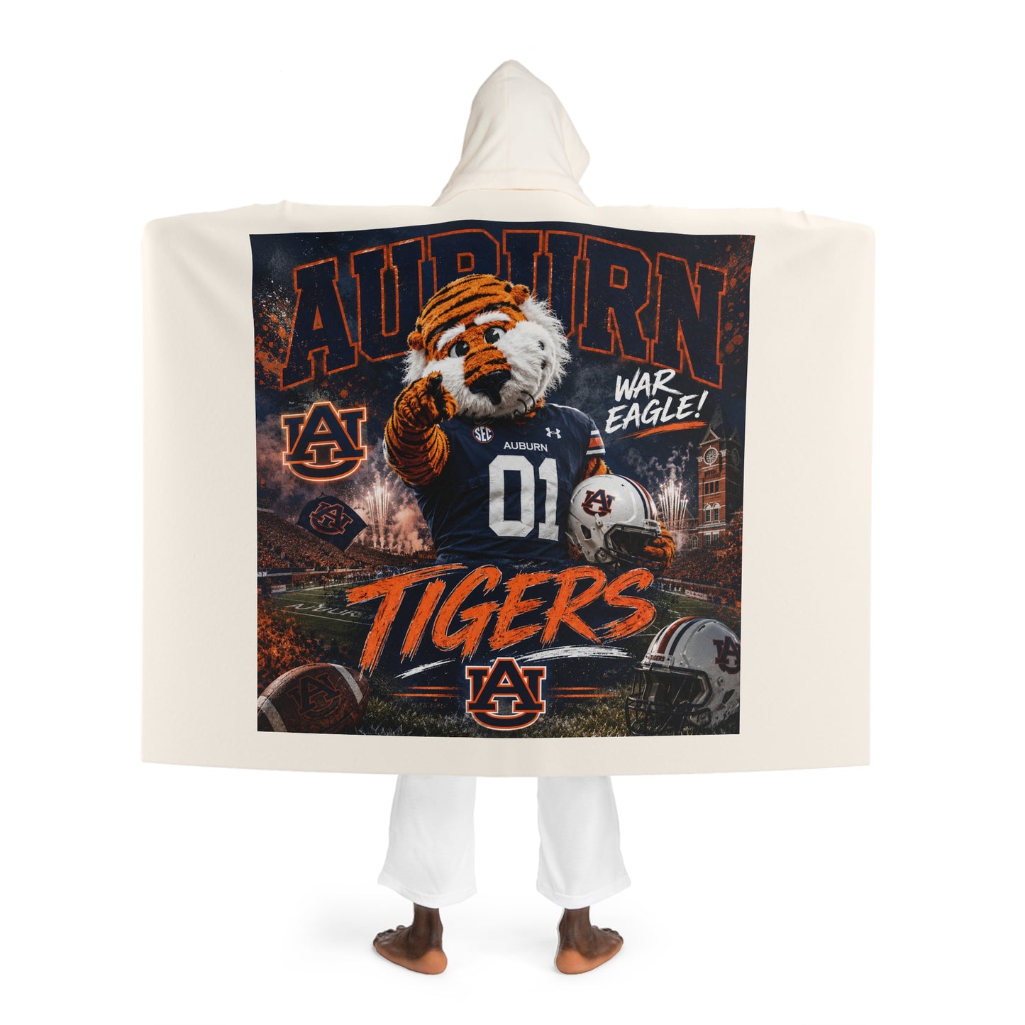 Hooded Sherpa Fleece Blanket